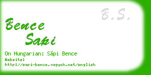 bence sapi business card