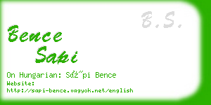 bence sapi business card